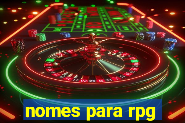 nomes para rpg